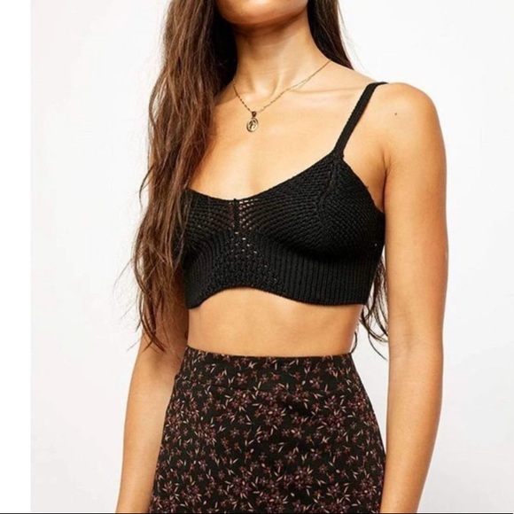 Free People Other - XS NWT Free People You Wanna Black Brami Bralette Crop Top
